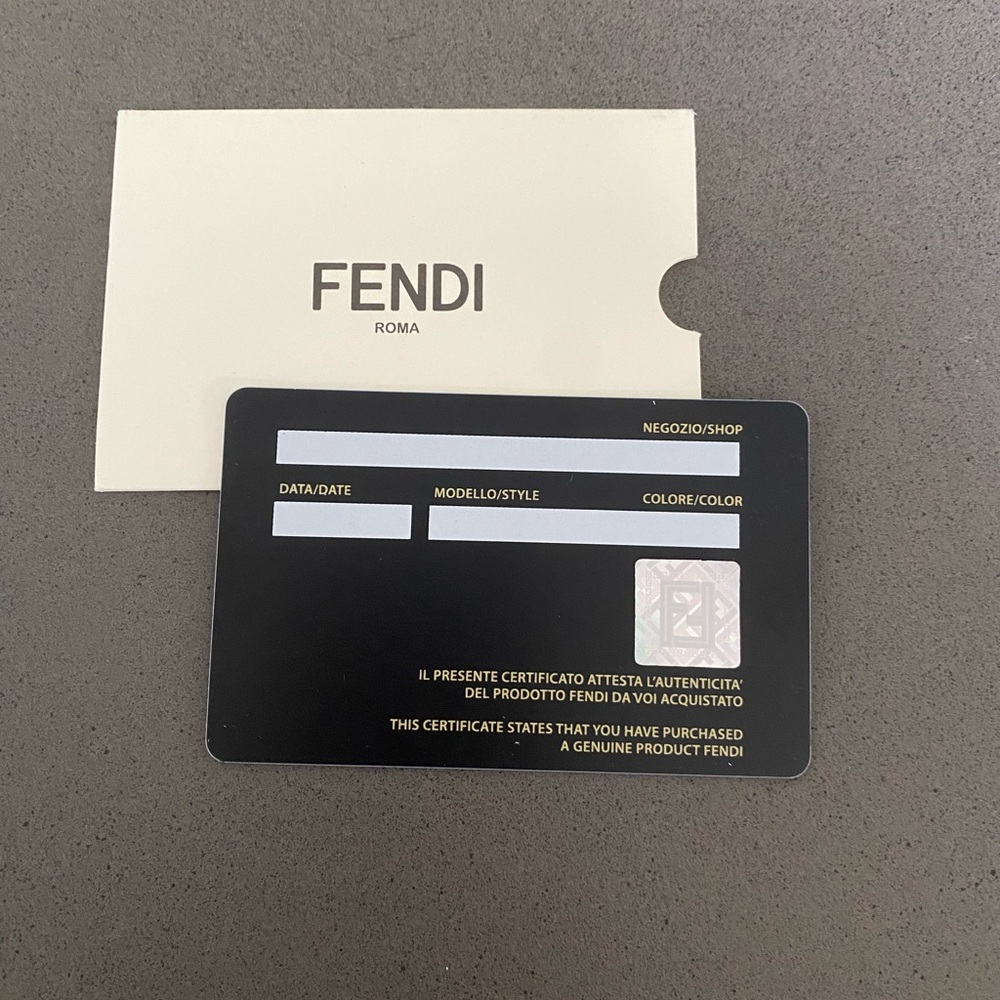 Fendi Authenticity Card - Picture 3 of 3